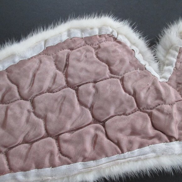 Cross Mink Fur Collar No Lining Repurpose or Wear - Picture 7 of 10